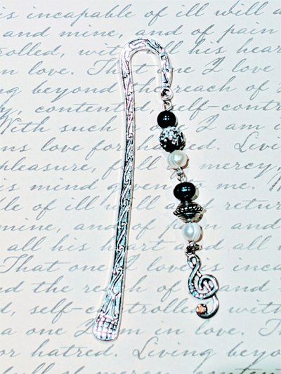 Silver Treble Clef Bookmark
