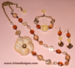 Floral Pearl jewellery set
