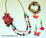 Fuschia Garden jewellery set