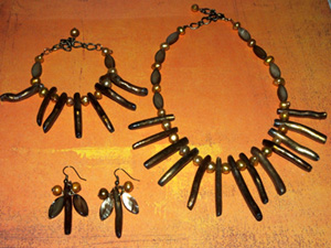 Golden Branches jewellery set