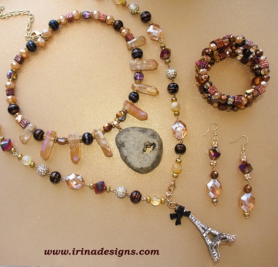 Midnight in Paris jewellery set