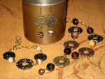 Sardonyx Circles jewellery set