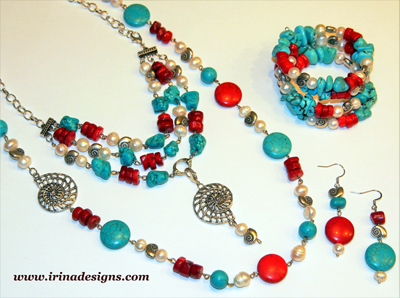 Seaside Fantasy jewellery set