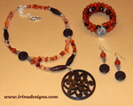 Wooden Lace jewellery set